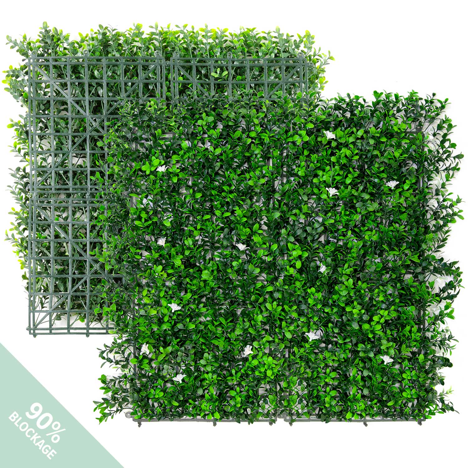 Artificial Myrtle with Flowers Mat Panels